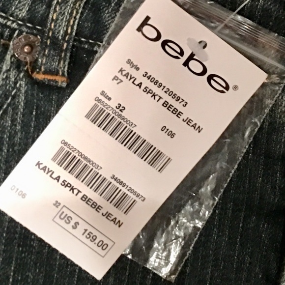 🌟HP🌟Bebe Kayla Distessed 5 Pkt Jeans NWT 32Waist - Picture 6 of 7